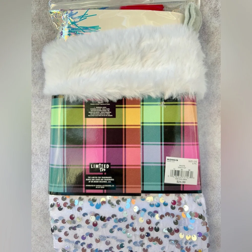 LIMITED too SEQUIN STOCKING and STATIONARY GIFT SET - Picture 6 of 9